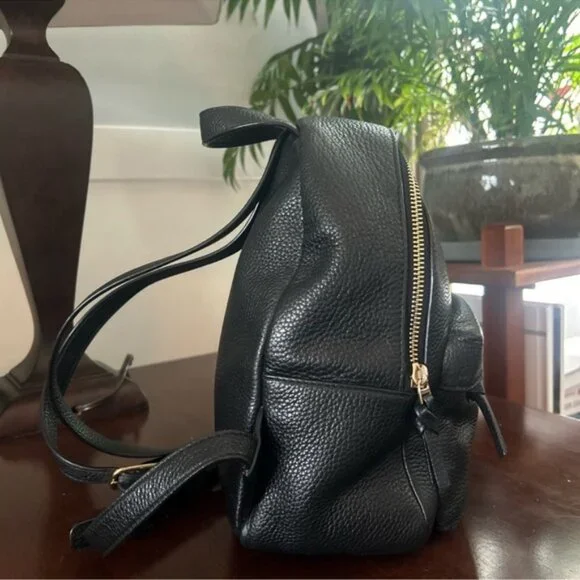 Tory Burch Black Leather Backpack - Picture 3 of 10